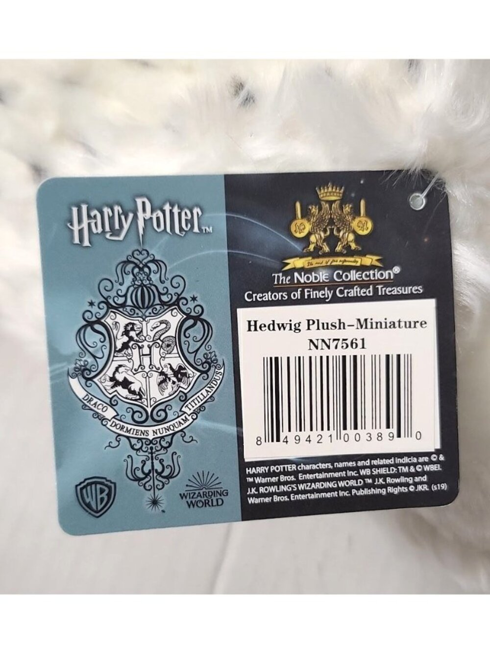 The Noble Collection Harry Potter Hedwig Plush Miniature Toy 10" Owl NN7561 NWT - Picture 2 of 6